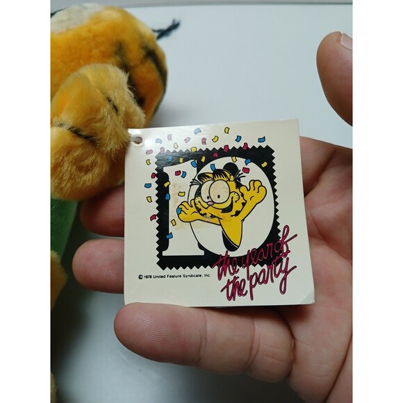 VINTAGE DAKIN 1978 GARFIELD PLUSH with Green FORE Shirt & Golf Club With Tags - Picture 3 of 4